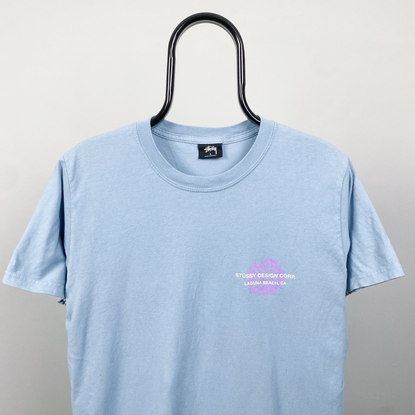 00s Stussy T-Shirt Blue Small