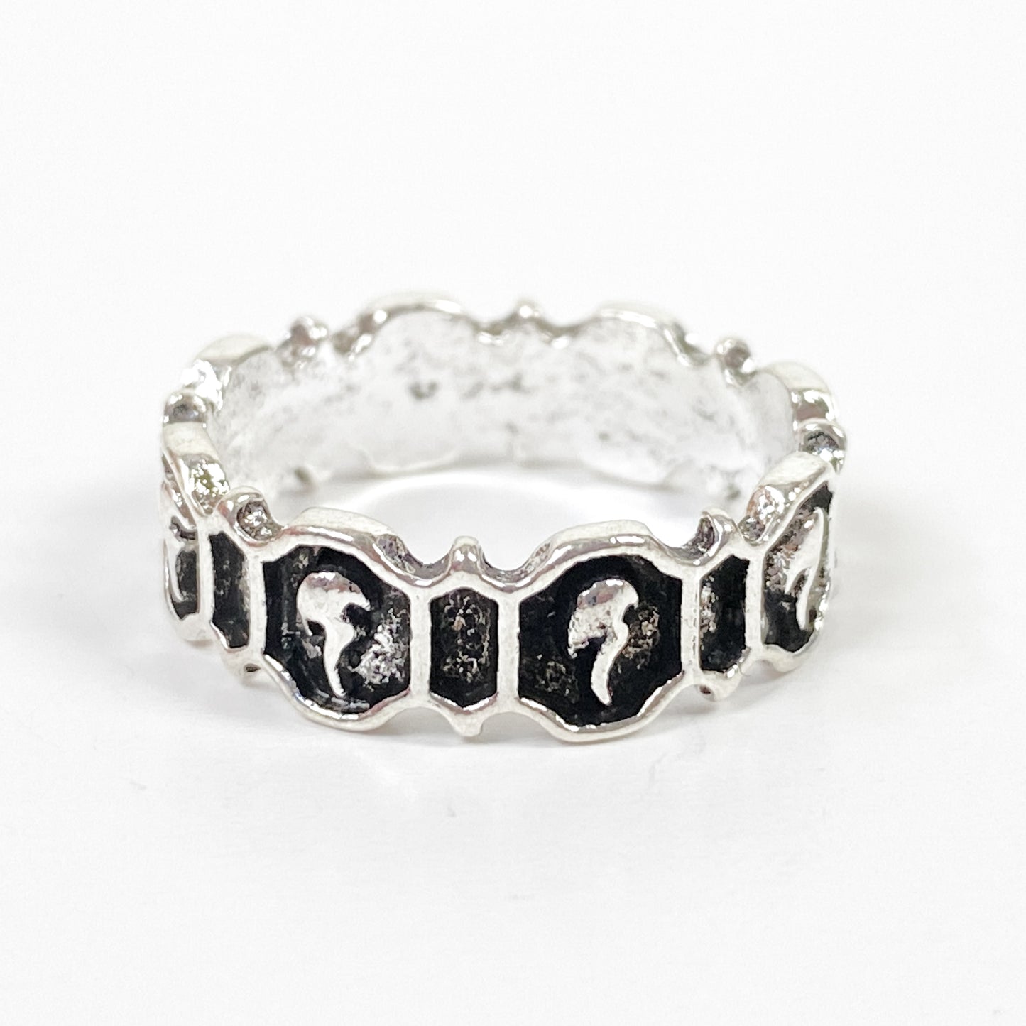 Retro Vintage Frame Ring Silver