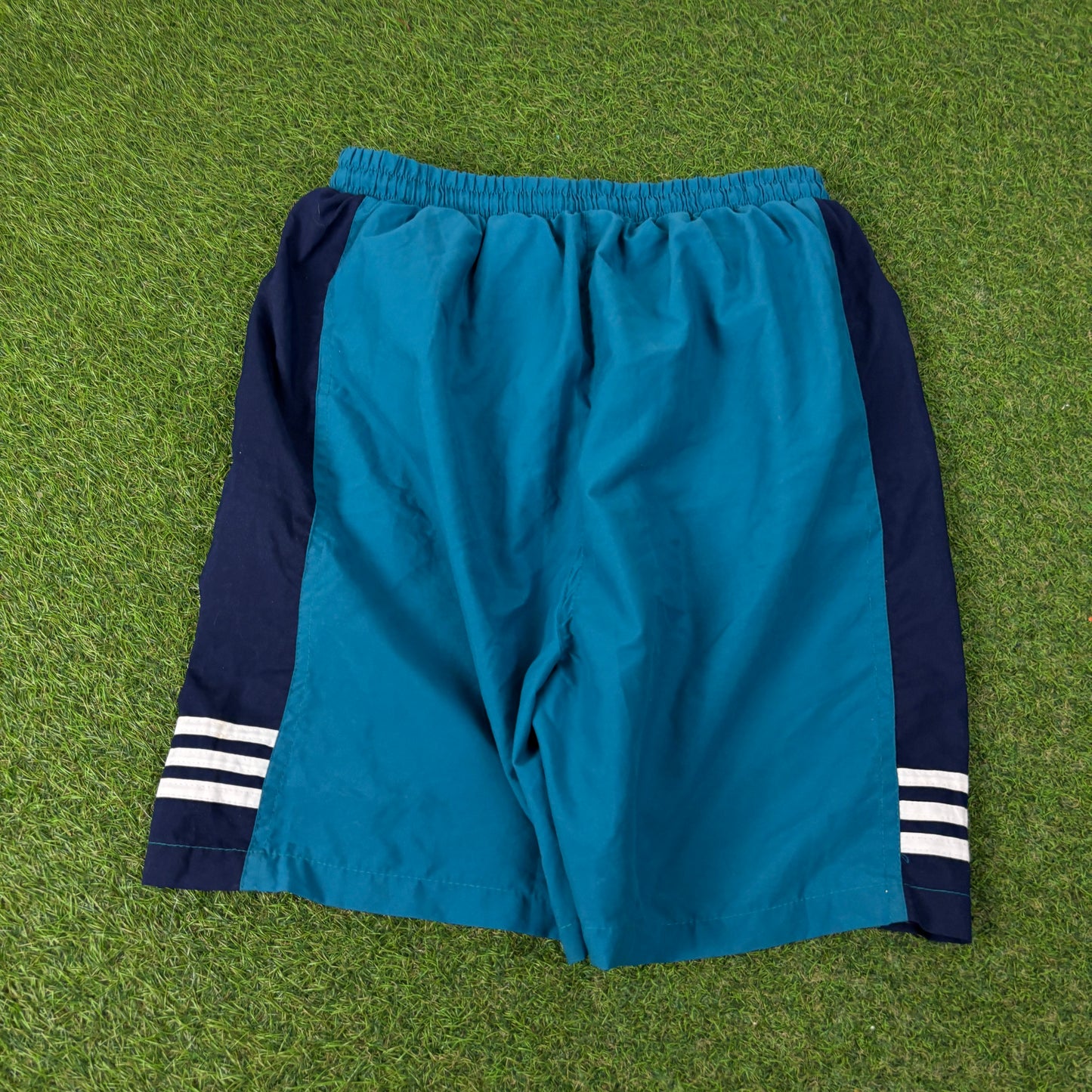 90s Adidas Zip Pocket Shorts Blue XXL