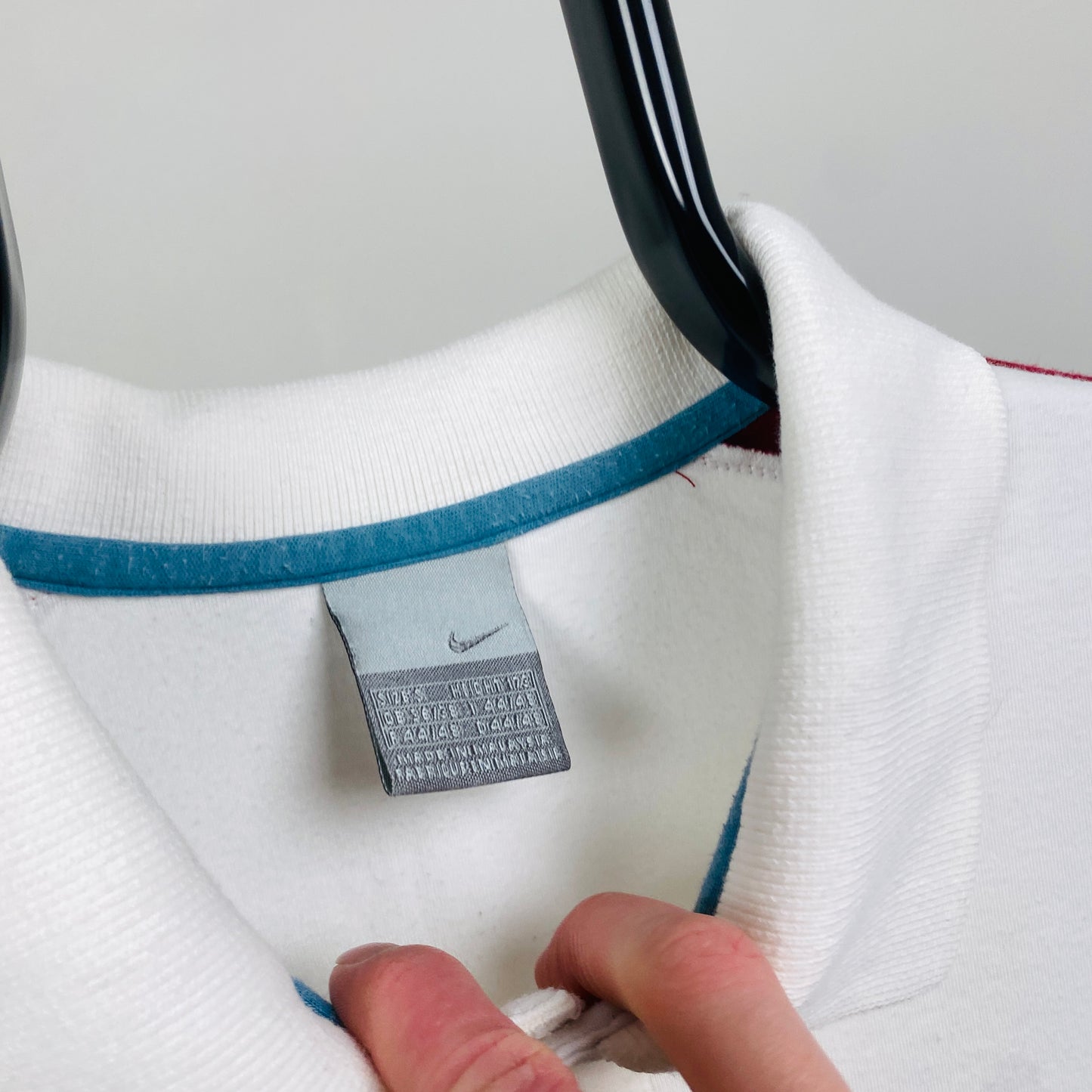 00s Nike Polo Shirt T-Shirt White Small