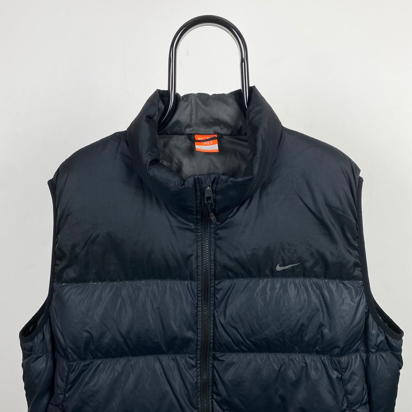 00s Nike Quilted Puffer Gilet Jacket Black XL