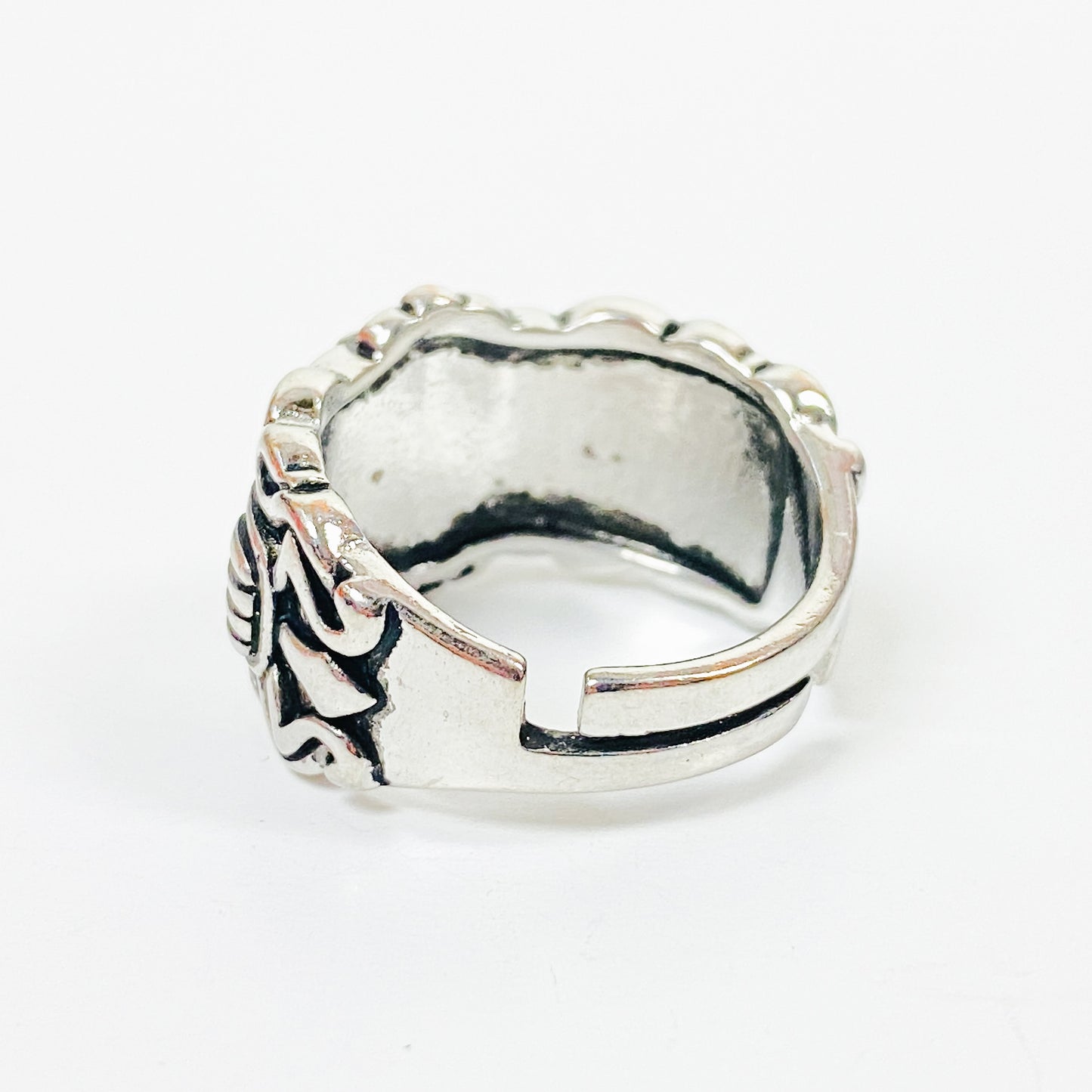 Retro Adjustable Antique Chunky Ring Silver