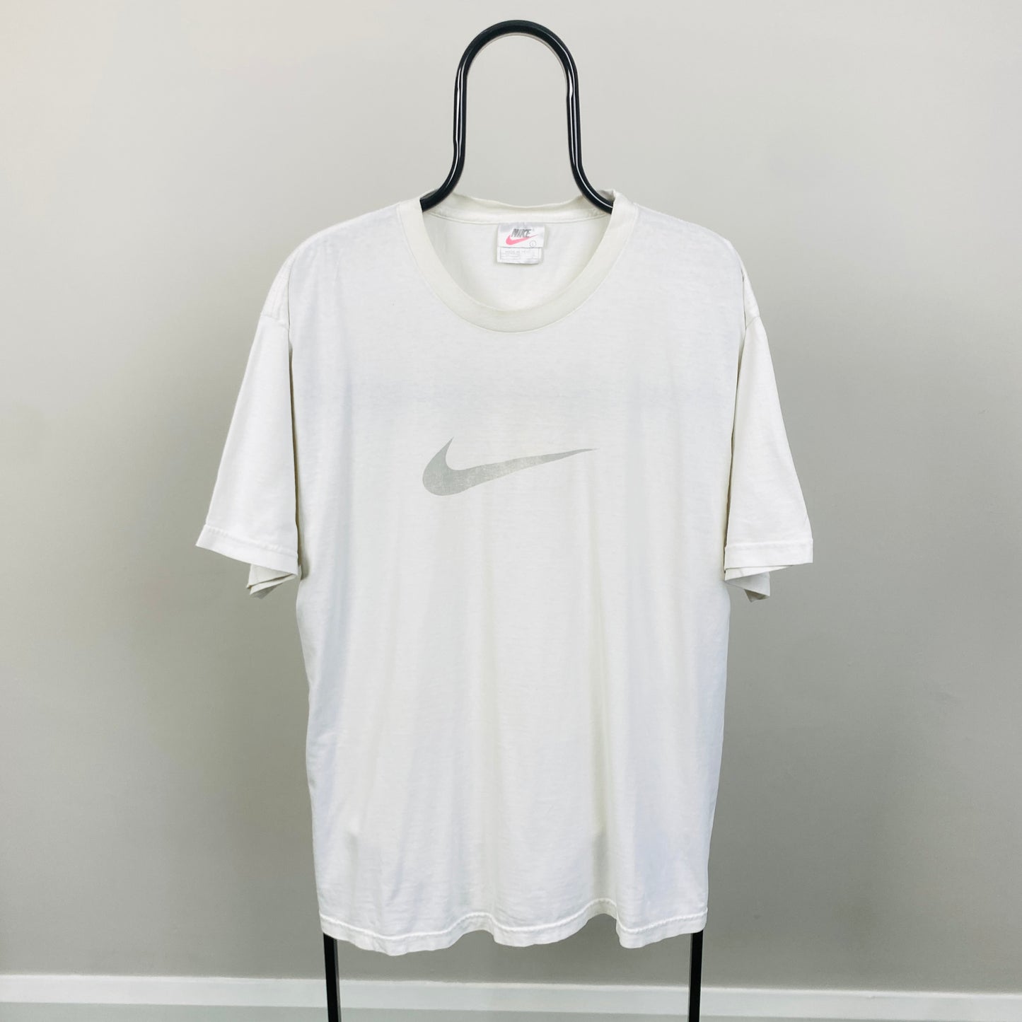90s Nike Swoosh T-Shirt White Large