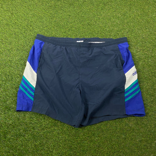 90s Adidas Football Shorts Blue Medium