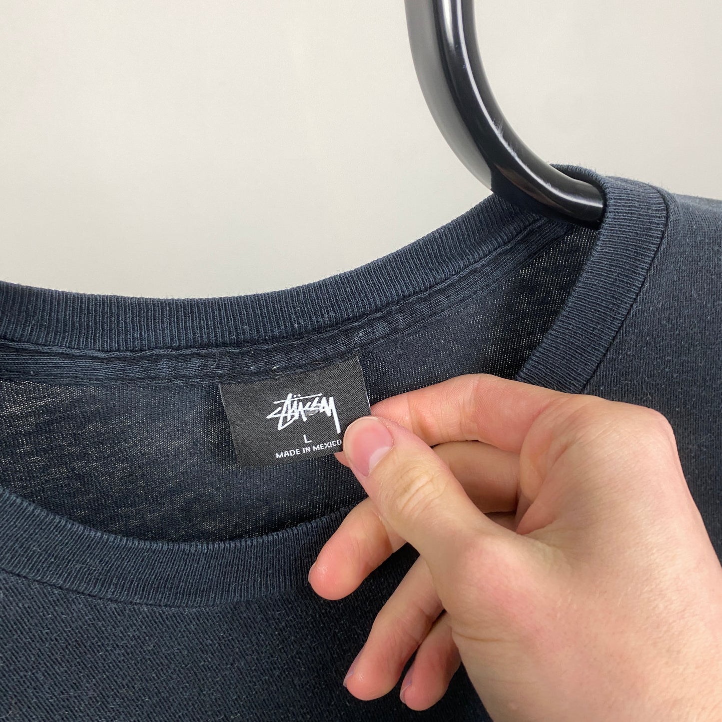 00s Stussy T-Shirt Black Large