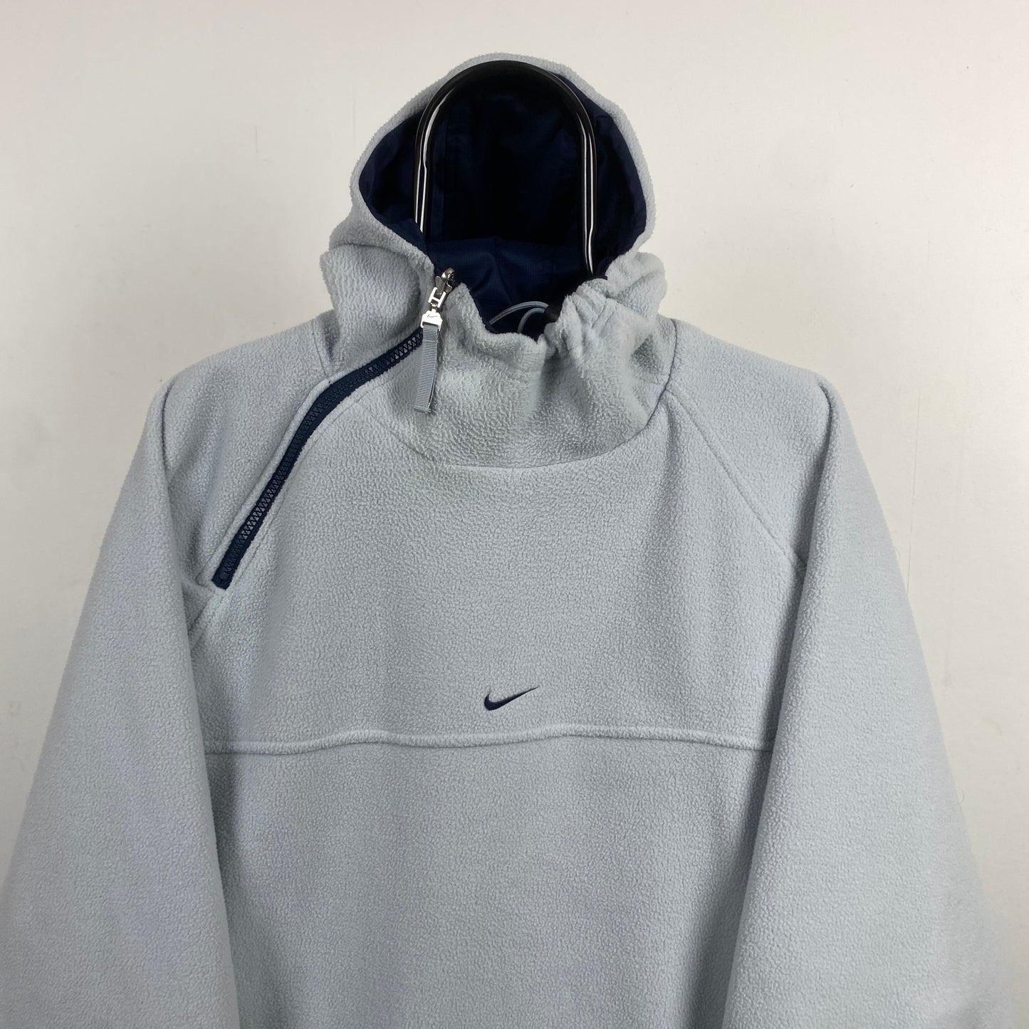 00s Nike Reversible Sidewinder Fleece Coat Jacket Blue Small