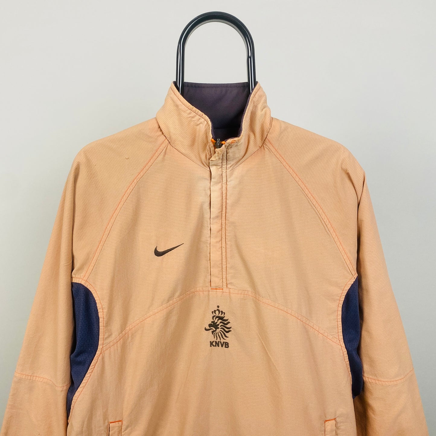 00s Nike Netherlands Reversible Windbreaker Jacket Blue Small