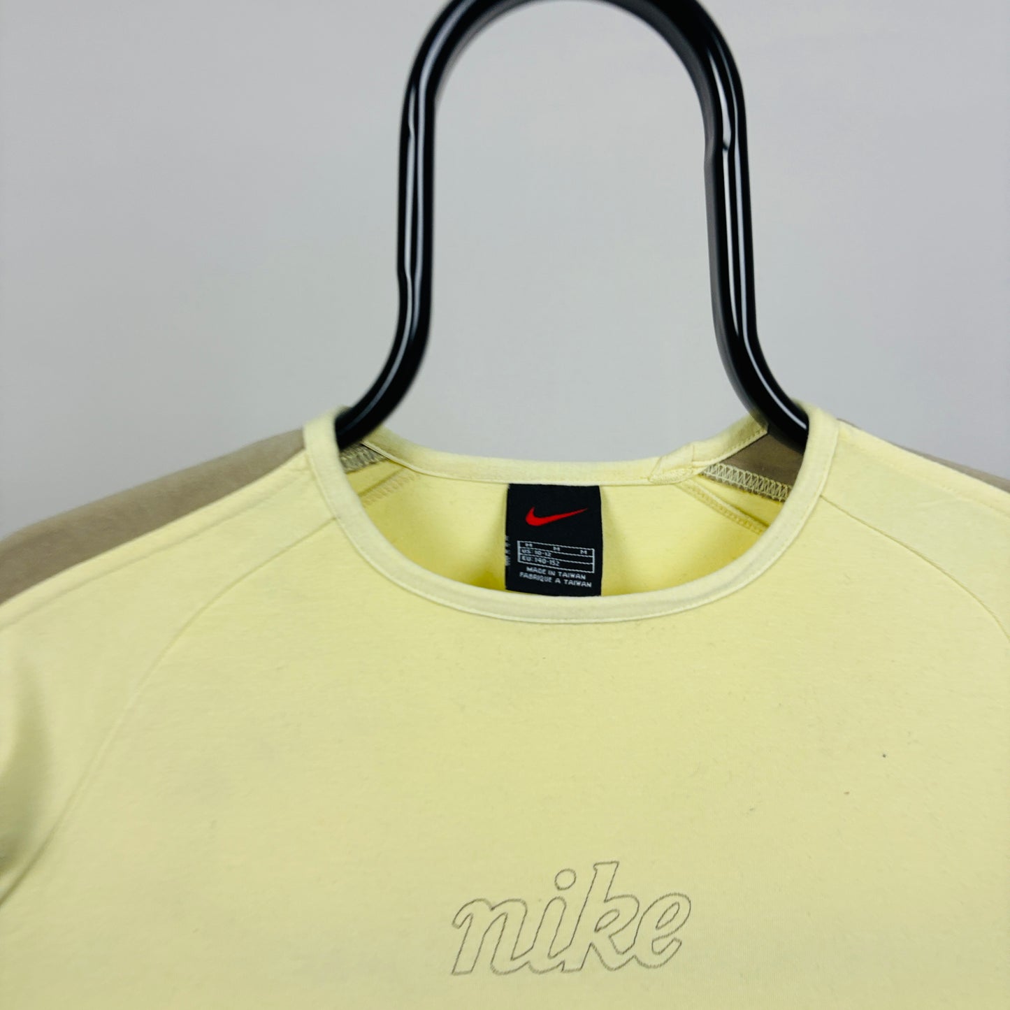90s Nike Cropped T-Shirt Yellow Women’s Medium