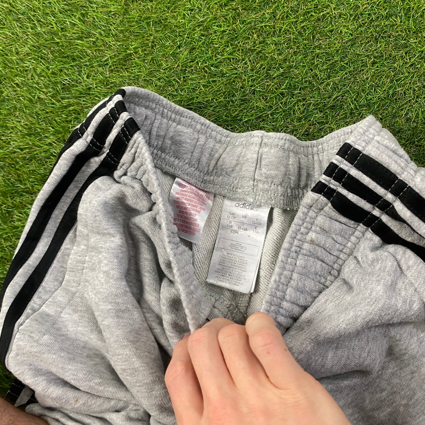 00s Adidas Cotton Shorts Grey Small