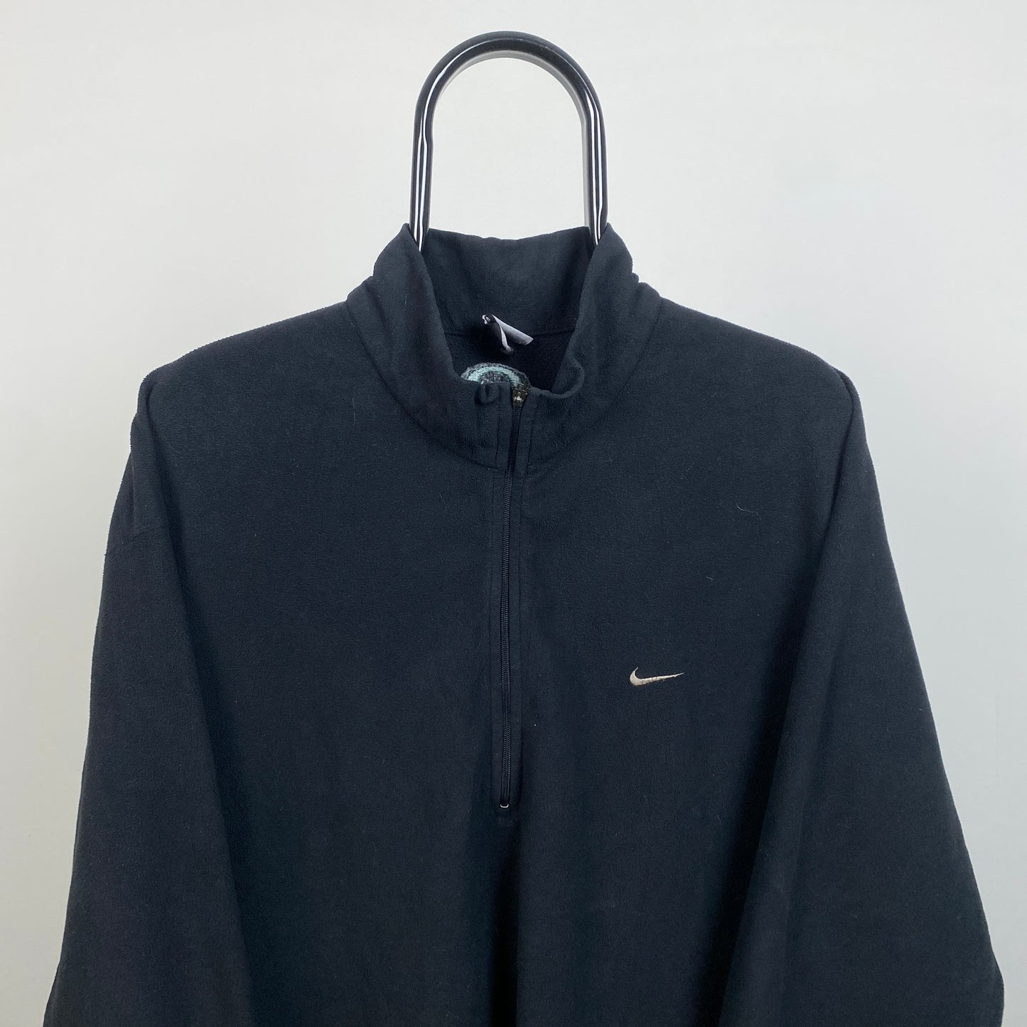 00s Nike Oregon 1/4 Zip Fleece Sweatshirt Black XL