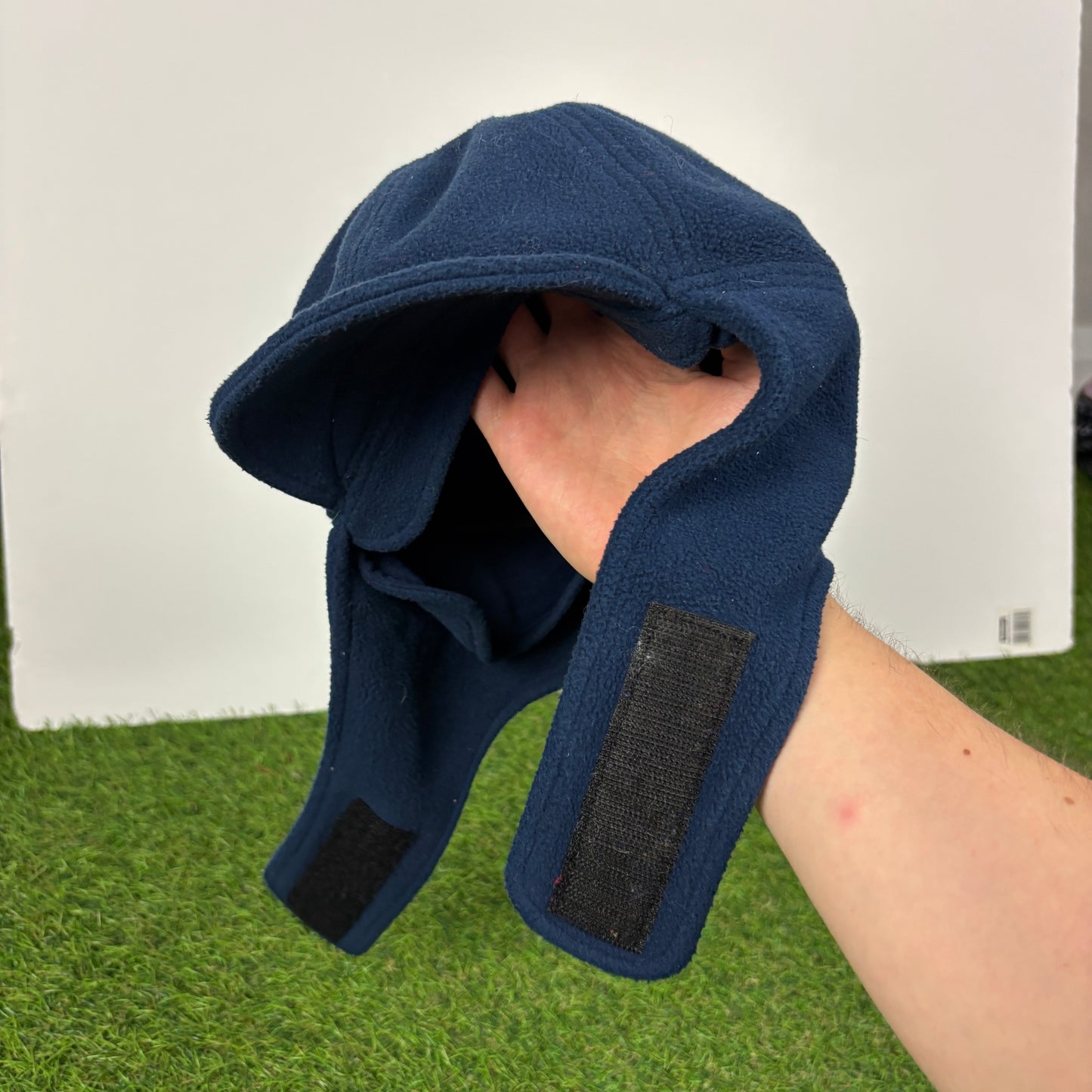 00s Nike Fleece Ear Flap Trapper Hat Blue