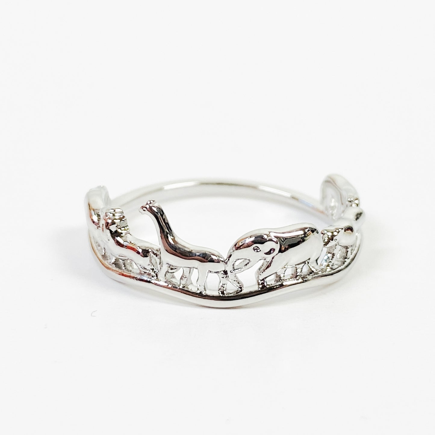 Retro Vintage Safari Ring Silver