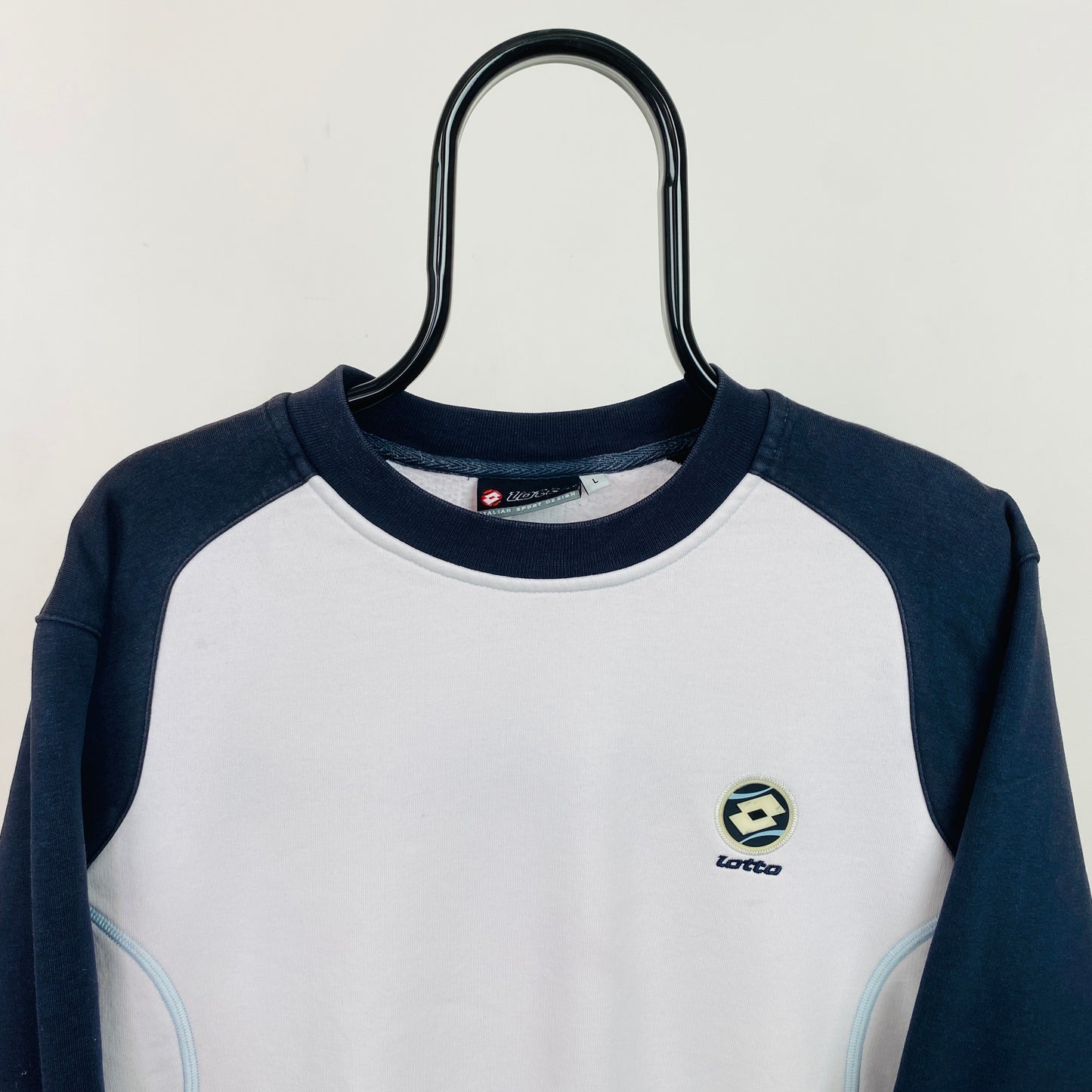 Retro Lotto Tennis Sweatshirt White Large