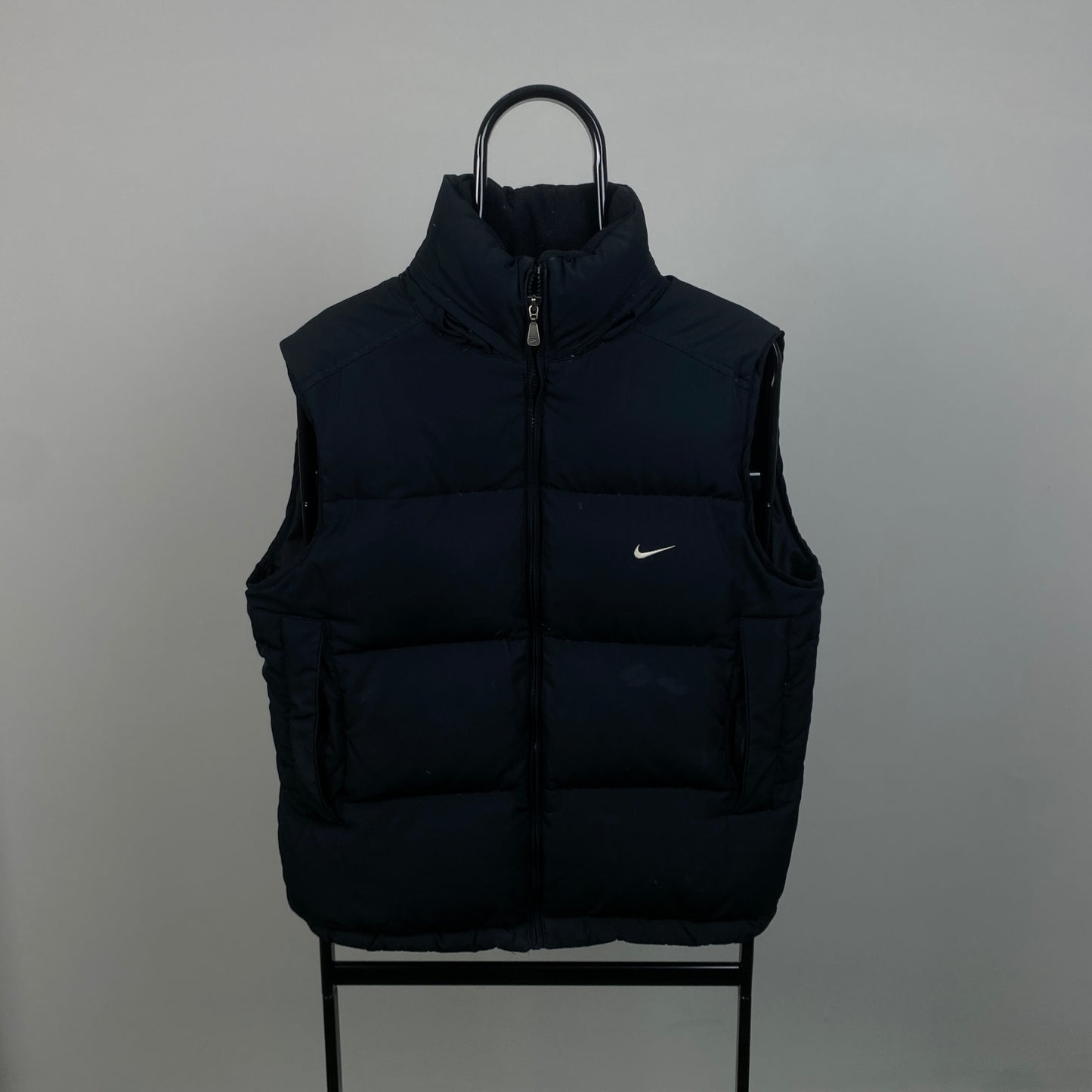 00s Nike Puffer Gilet Jacket Black Small