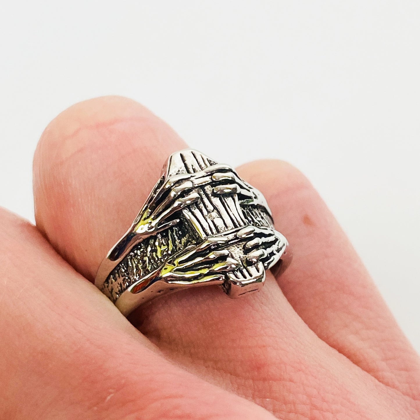 Vintage Skeleton Coffin Ring