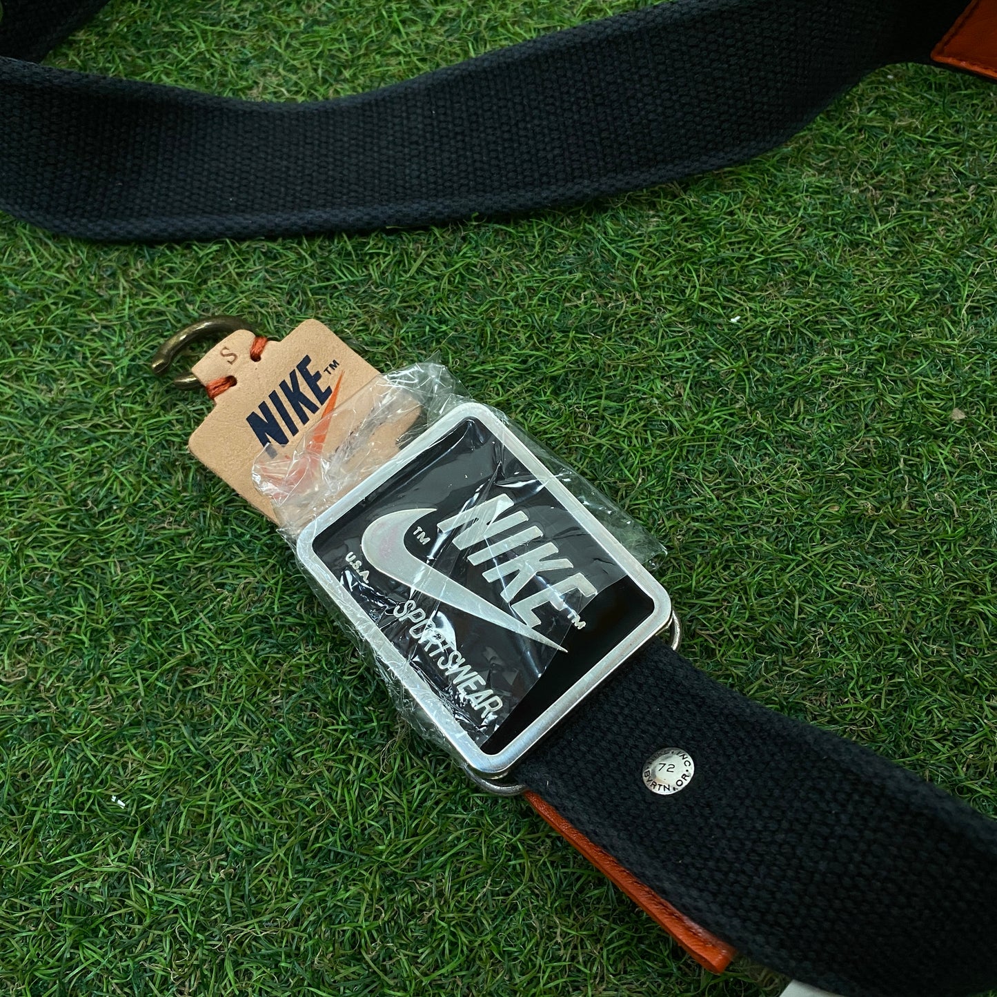 90s Nike Fabric Buckle Belt Black