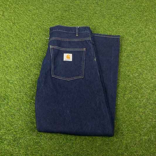 00s Carhartt Newel Pant Jeans Joggers Blue Medium