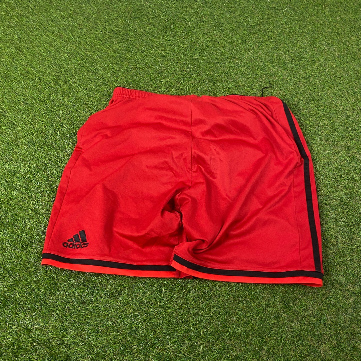 00s Adidas Bayer Leverkusen Football Shorts Red Large