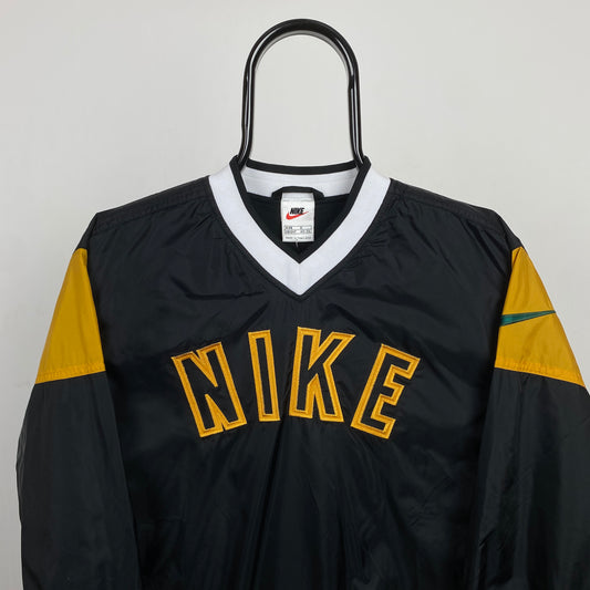 90s Nike Windbreaker Sweatshirt Black Small