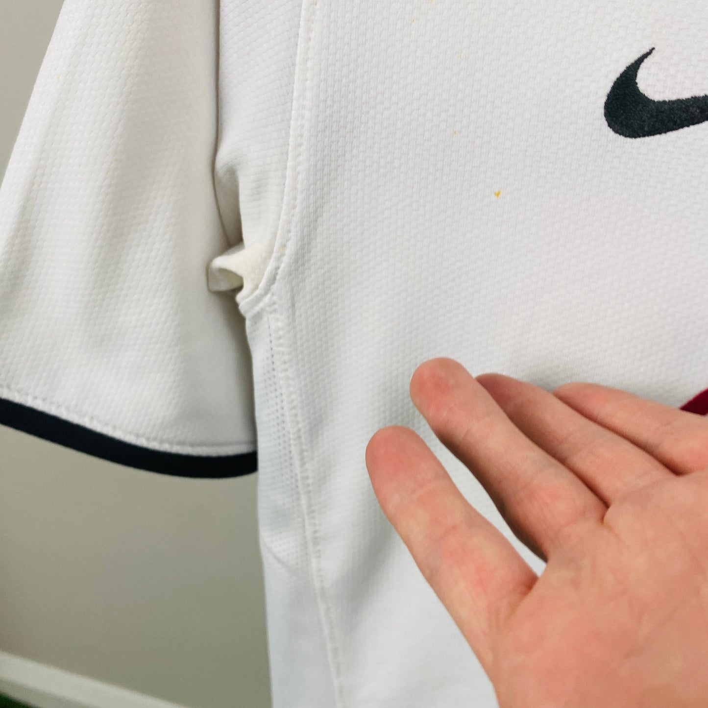 00s Nike Fulham Dempsey Football Shirt T-Shirt White Small