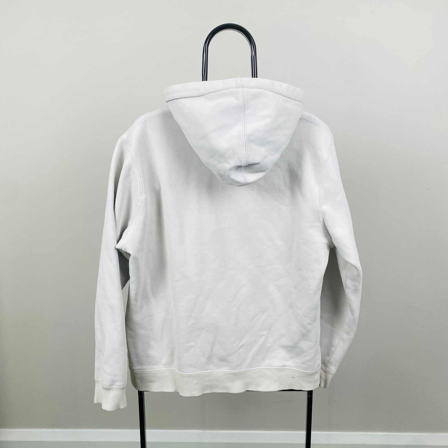Retro 00s Stussy Hoodie White Large