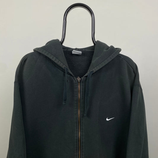 00s Nike Zip Hoodie Black XXL