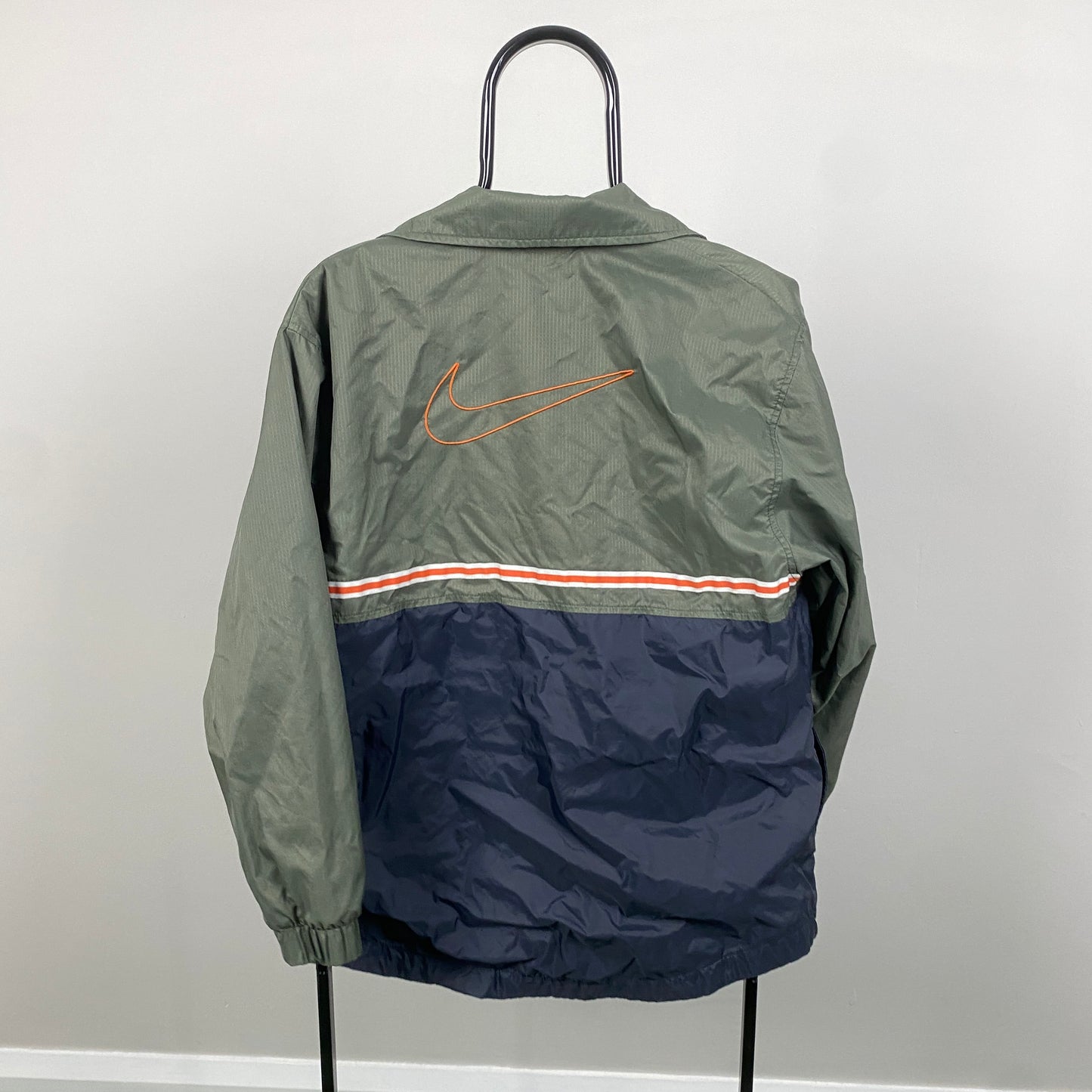 90s Nike Windbreaker Jacket Green Large