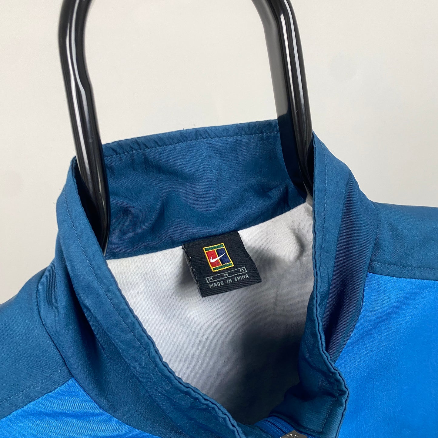 90s Nike Challenge Court Windbreaker Jacket Blue Medium