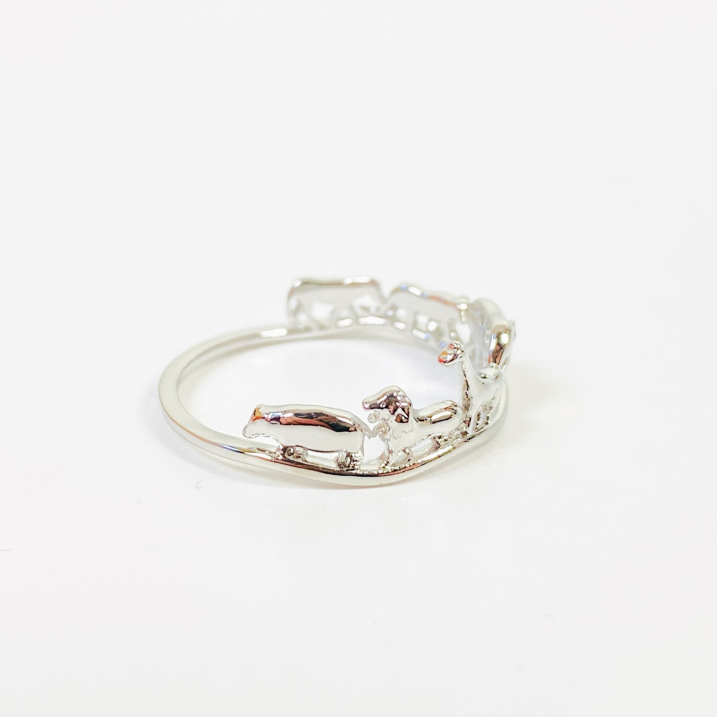Retro Vintage Safari Ring Silver