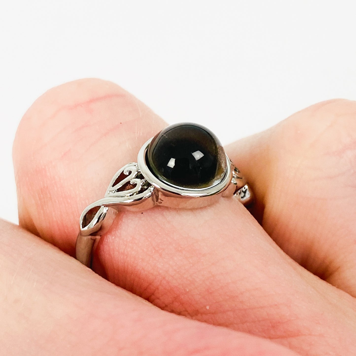 Vintage Dark Orb Signet Ring