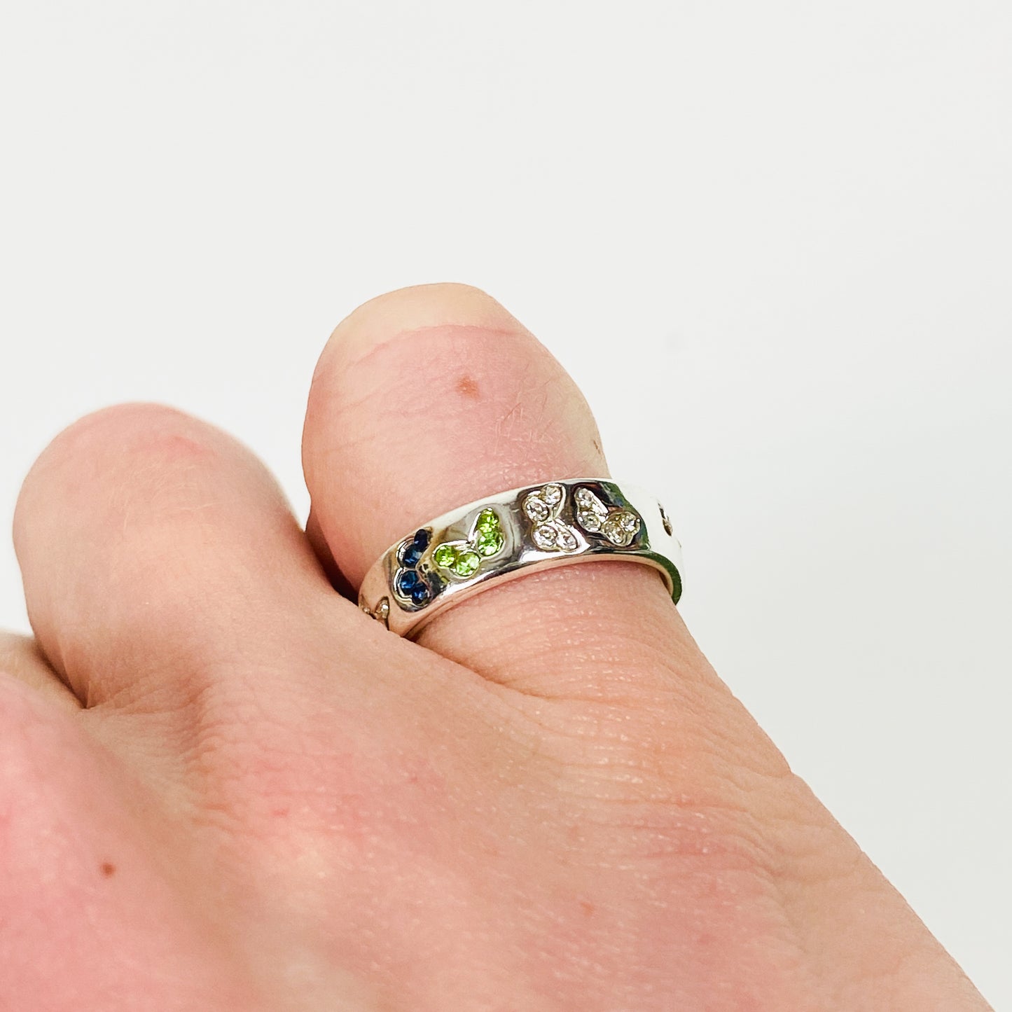 Retro Vintage Butterfly Ring Silver