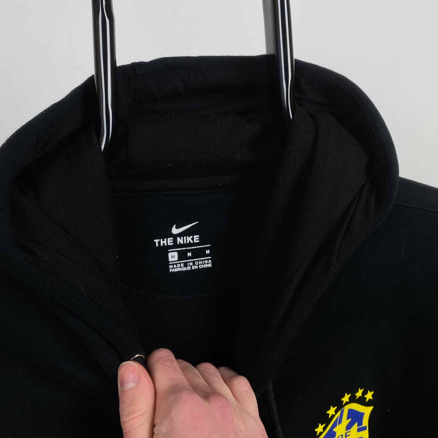 00s Nike Brazil Hoodie Black Medium