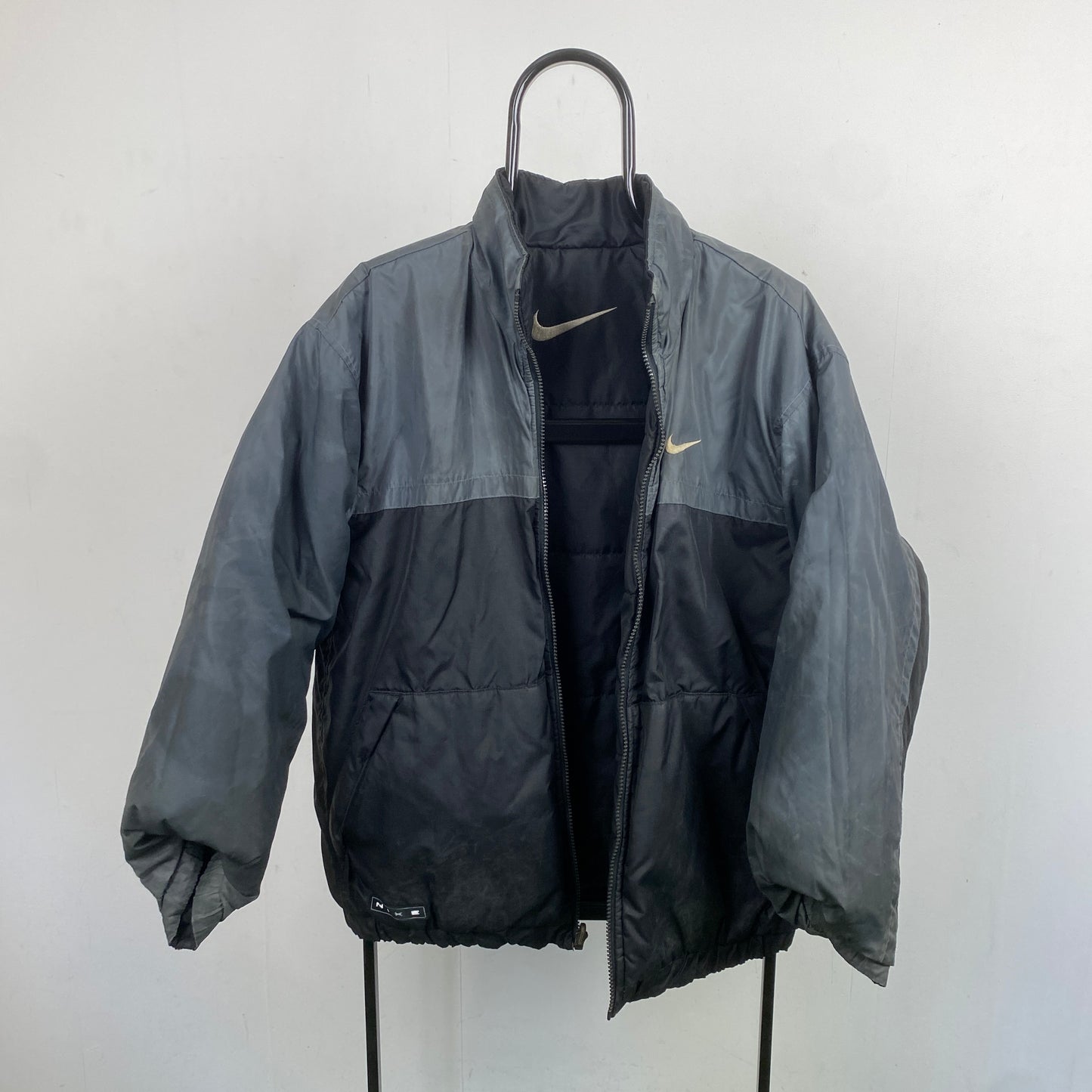 00s Nike Reversible Puffer Jacket Black Small