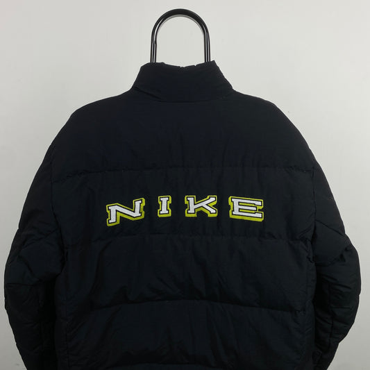 90s Nike Reversible Puffer Jacket Black Medium