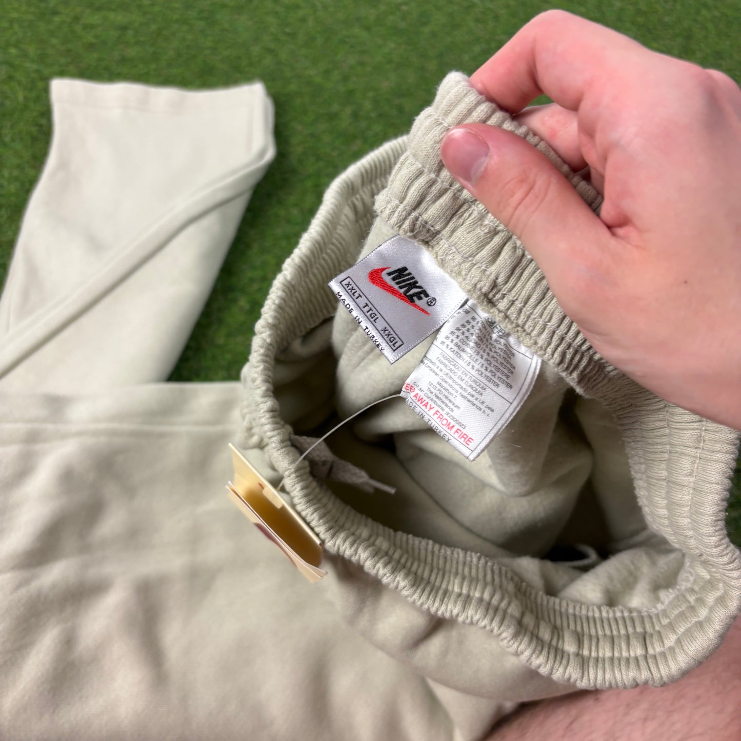 90s Nike Wide Leg Cotton Joggers Brown XXL