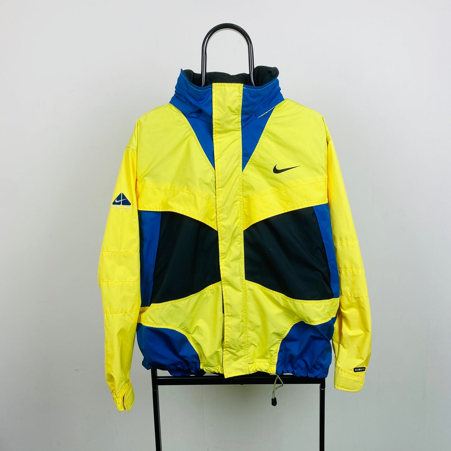 90s Nike ACG Packable Windbreaker Jacket Yellow Small