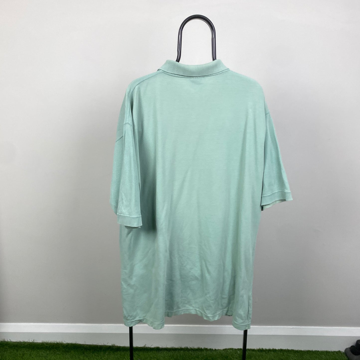 90s Nike Polo Shirt T-Shirt Green XL