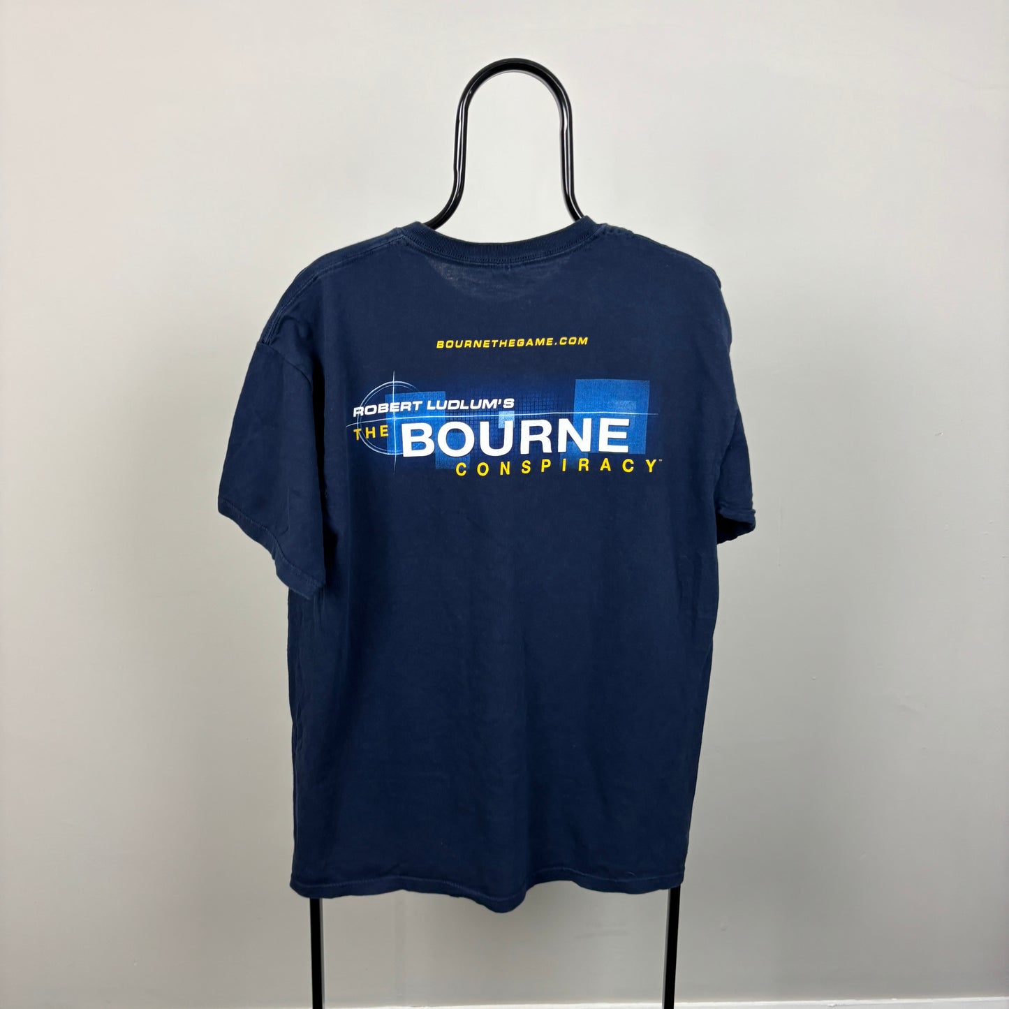 90s Jason Bourne Video Game T-Shirt Blue Large