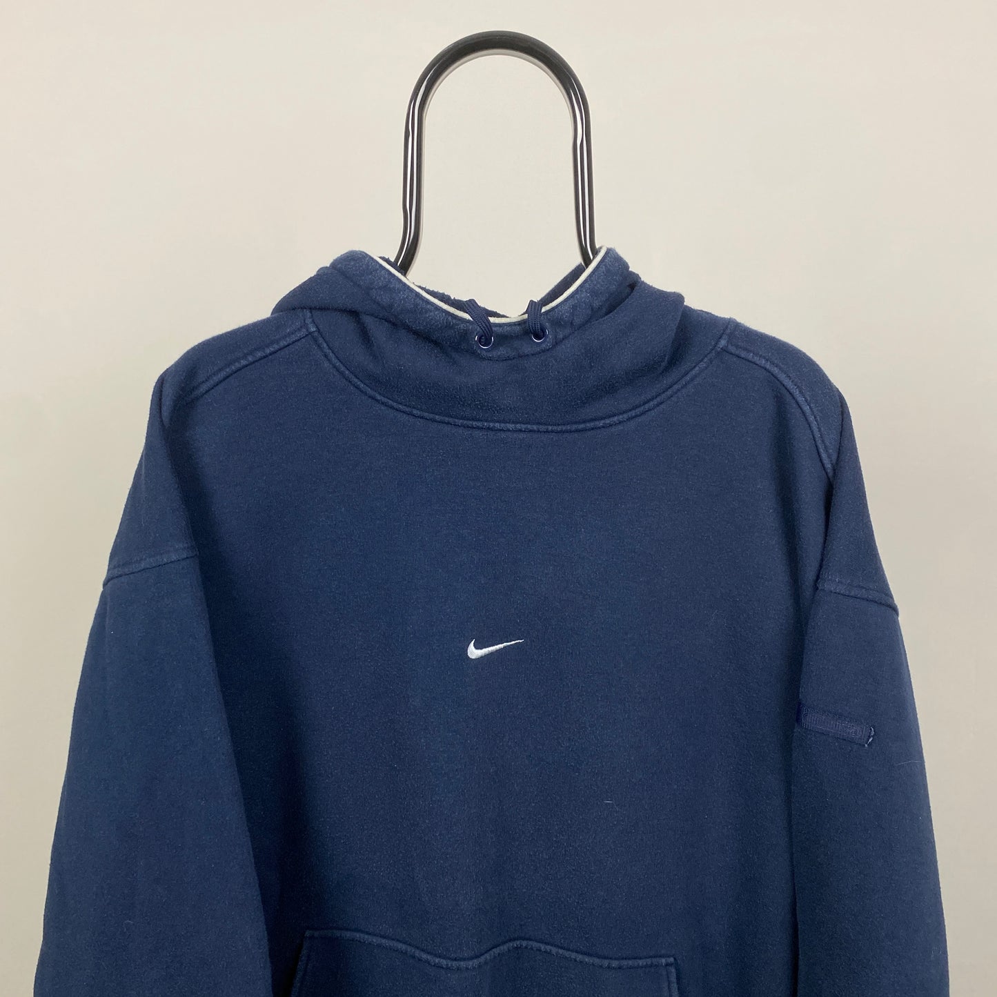 00s Nike Centre Swoosh Hoodie Blue XL
