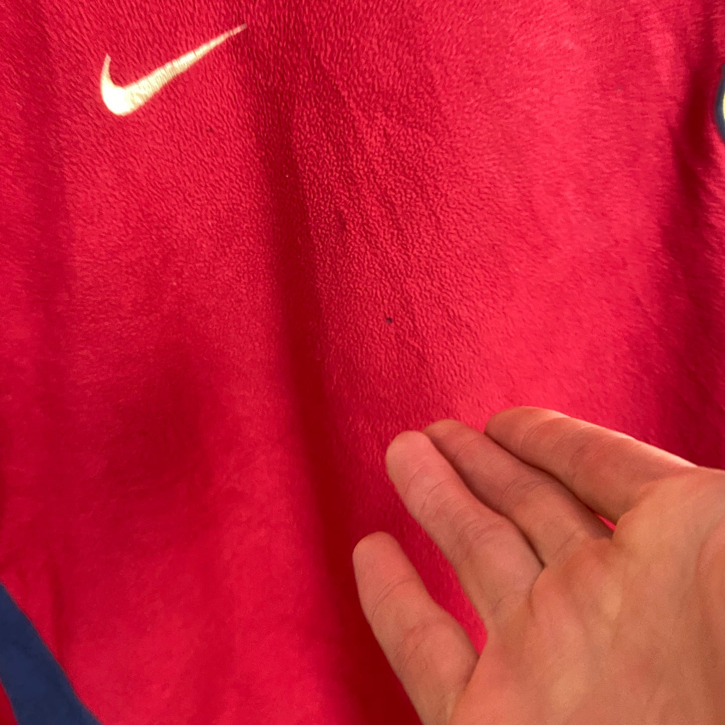 90s Nike Barcelona Fleece Sweatshirt Red Large