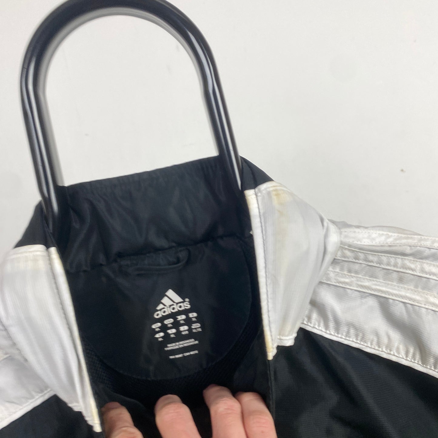 00s Adidas Piping Windbreaker Jacket Black XL