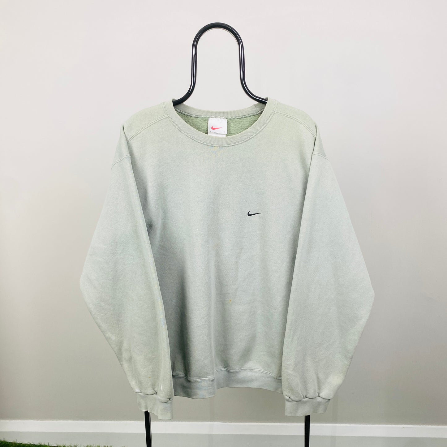 90s Nike Sweatshirt Sage Green Large