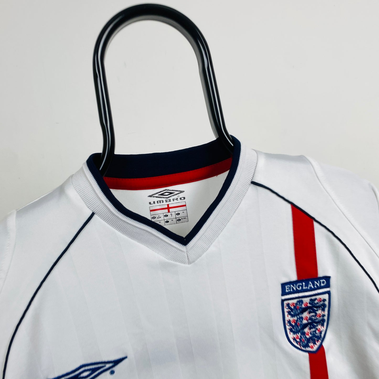 Retro Umbro England Football Shirt T-Shirt White XL