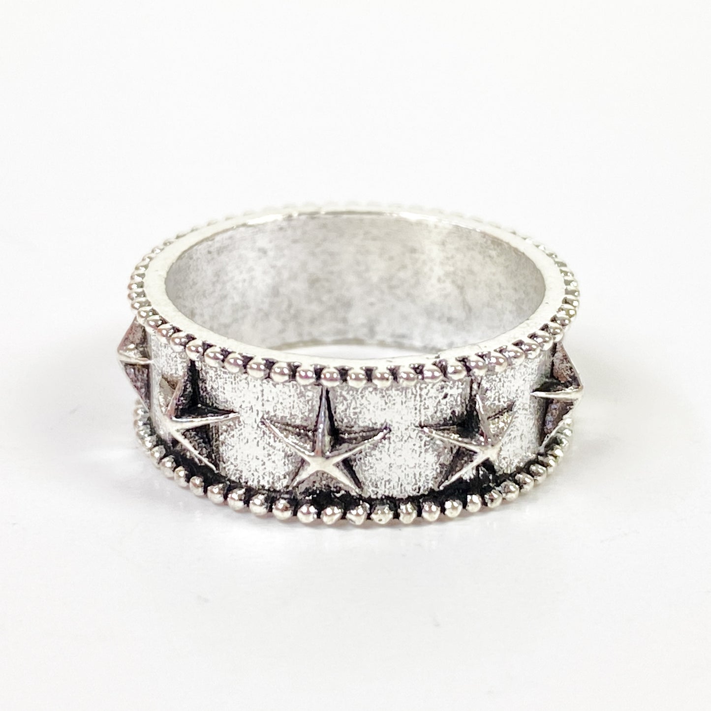 Retro Vintage Star Ring Silver