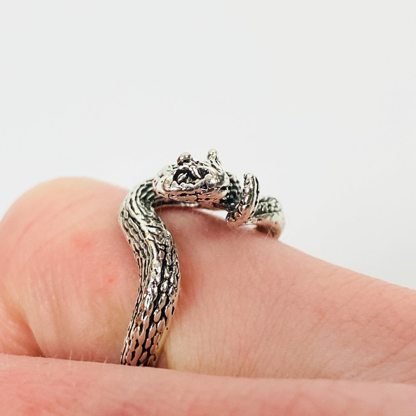 Retro Vintage Cobra Ring Silver