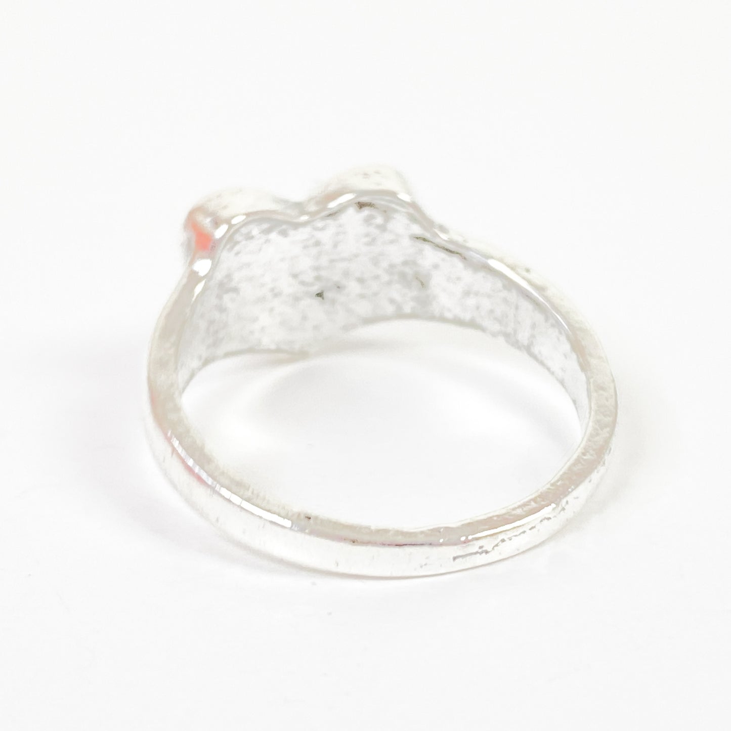 Retro Vintage Heart Ring Silver