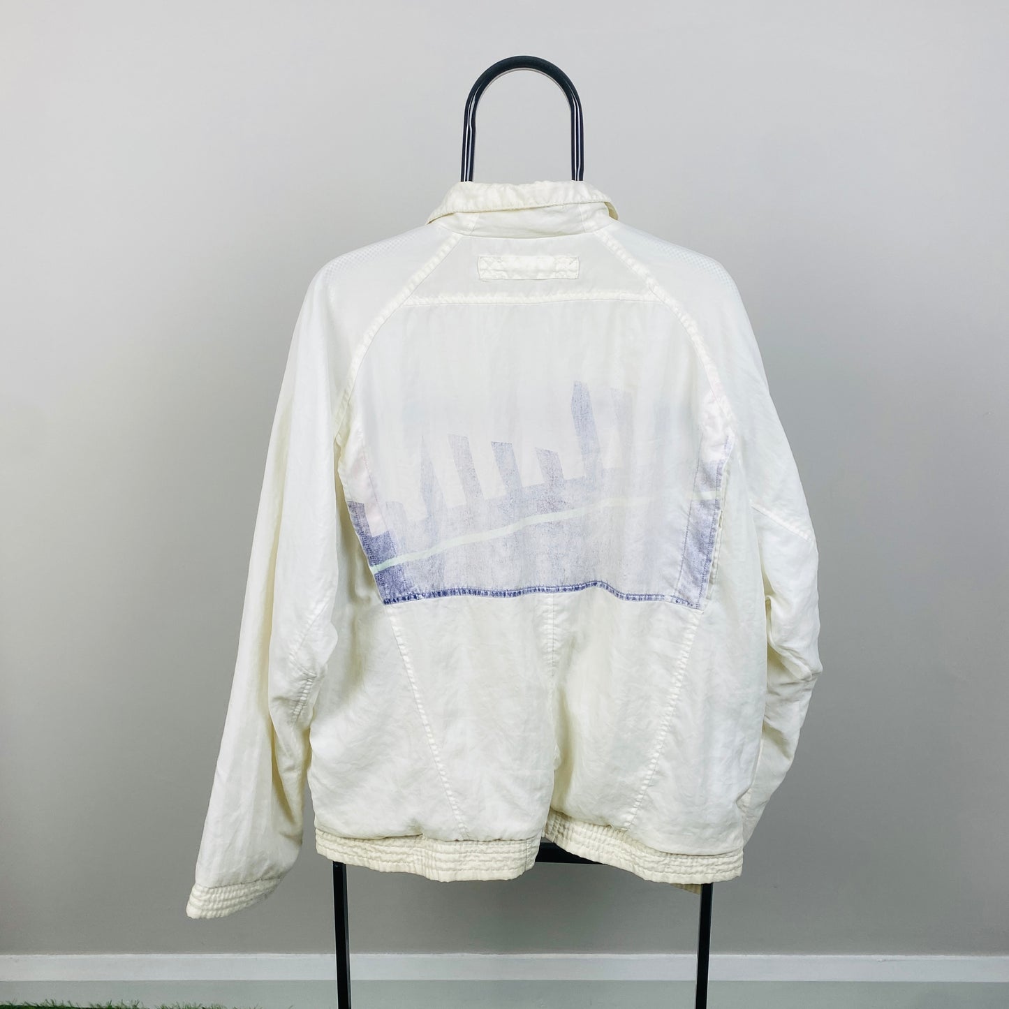 90s Nike Challenge Court Windbreaker Jacket White Medium