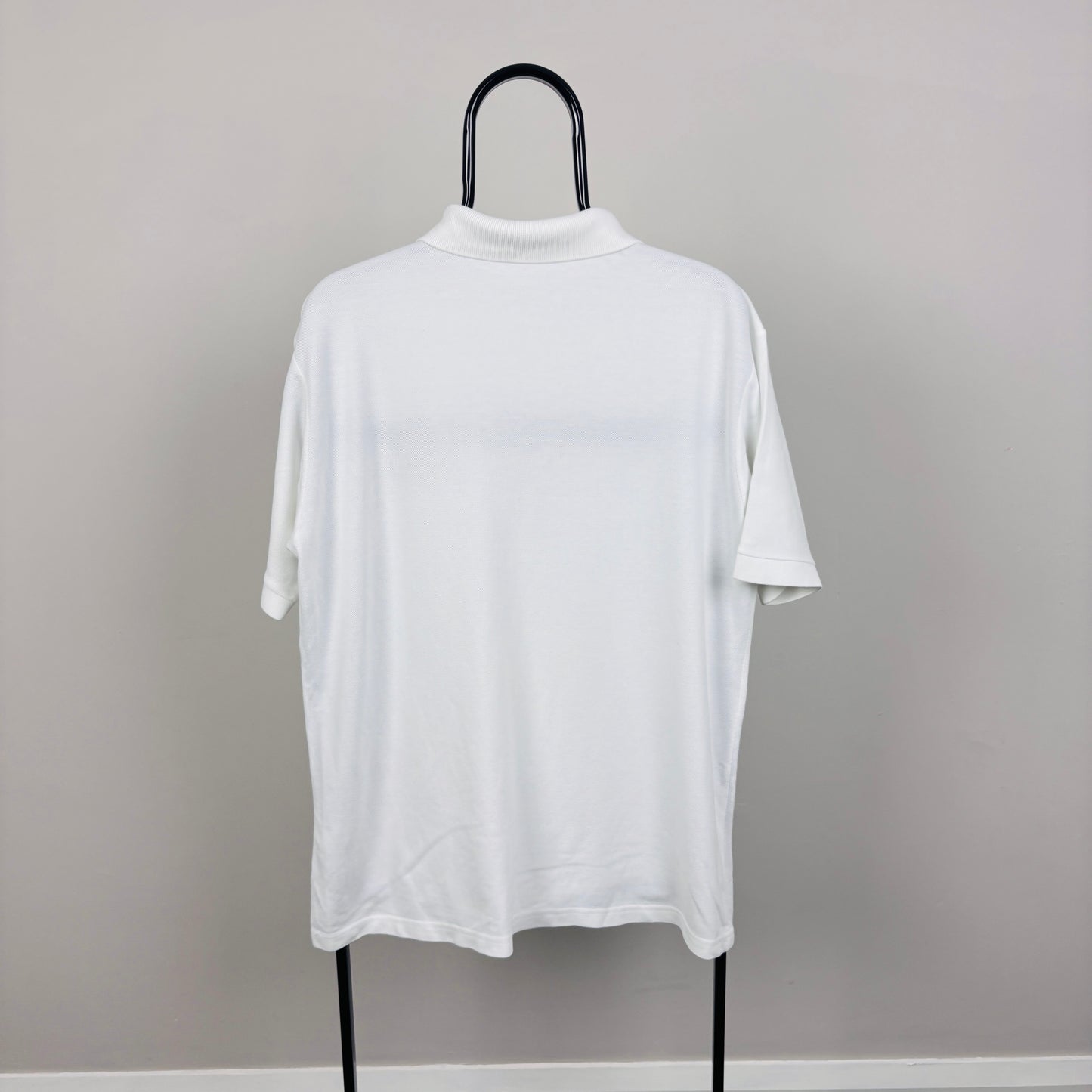 90s Wallace & Gromit Polo Shirt T-Shirt White Large