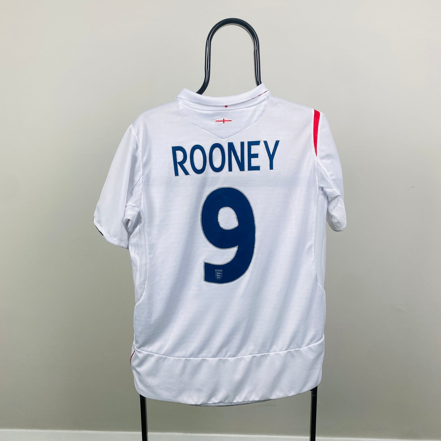 Retro Umbro England Rooney Football Shirt T-Shirt White Small