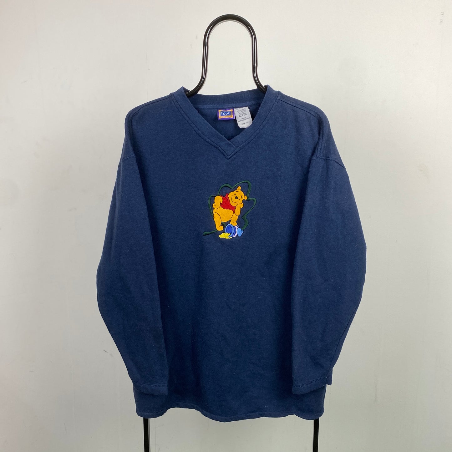 Retro Disney Winnie The Pooh Sweatshirt Blue XL